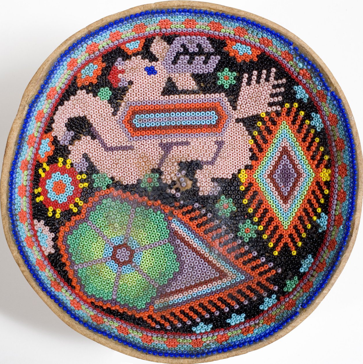 Taça Huichol de Sierra Madre, México (têxtil) de Mexican School