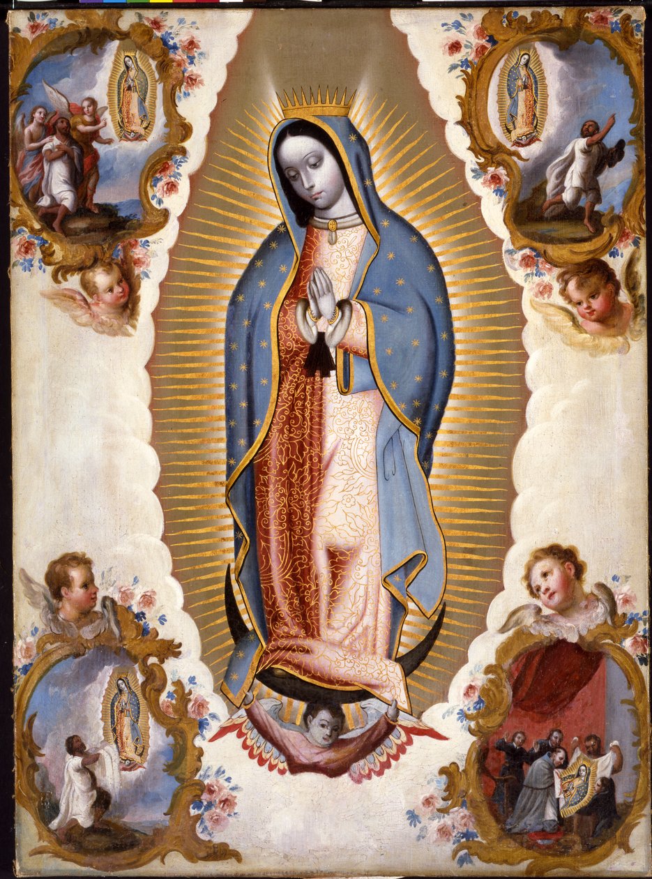 A Virgem de Guadalupe de Mexican School