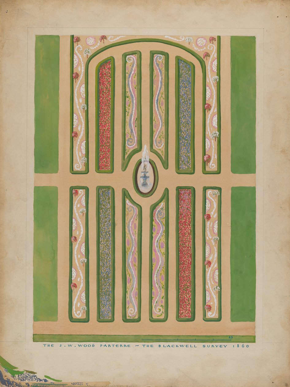 Parterre - J. W. Wood, c. 1936. de Meyer Goldbaum