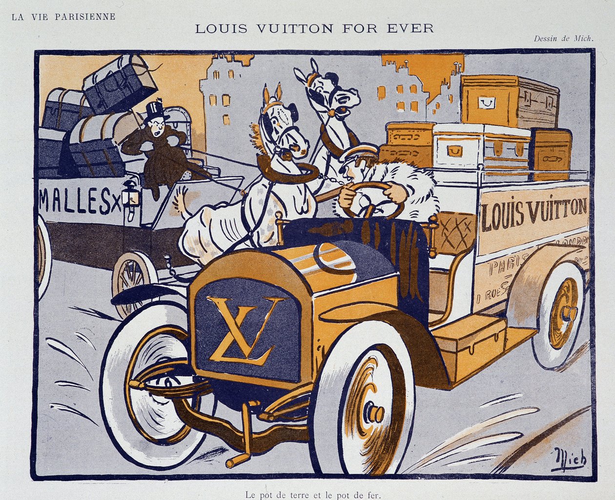 Publicidade para Louis Vuitton por Mich (Michel Liebeaux