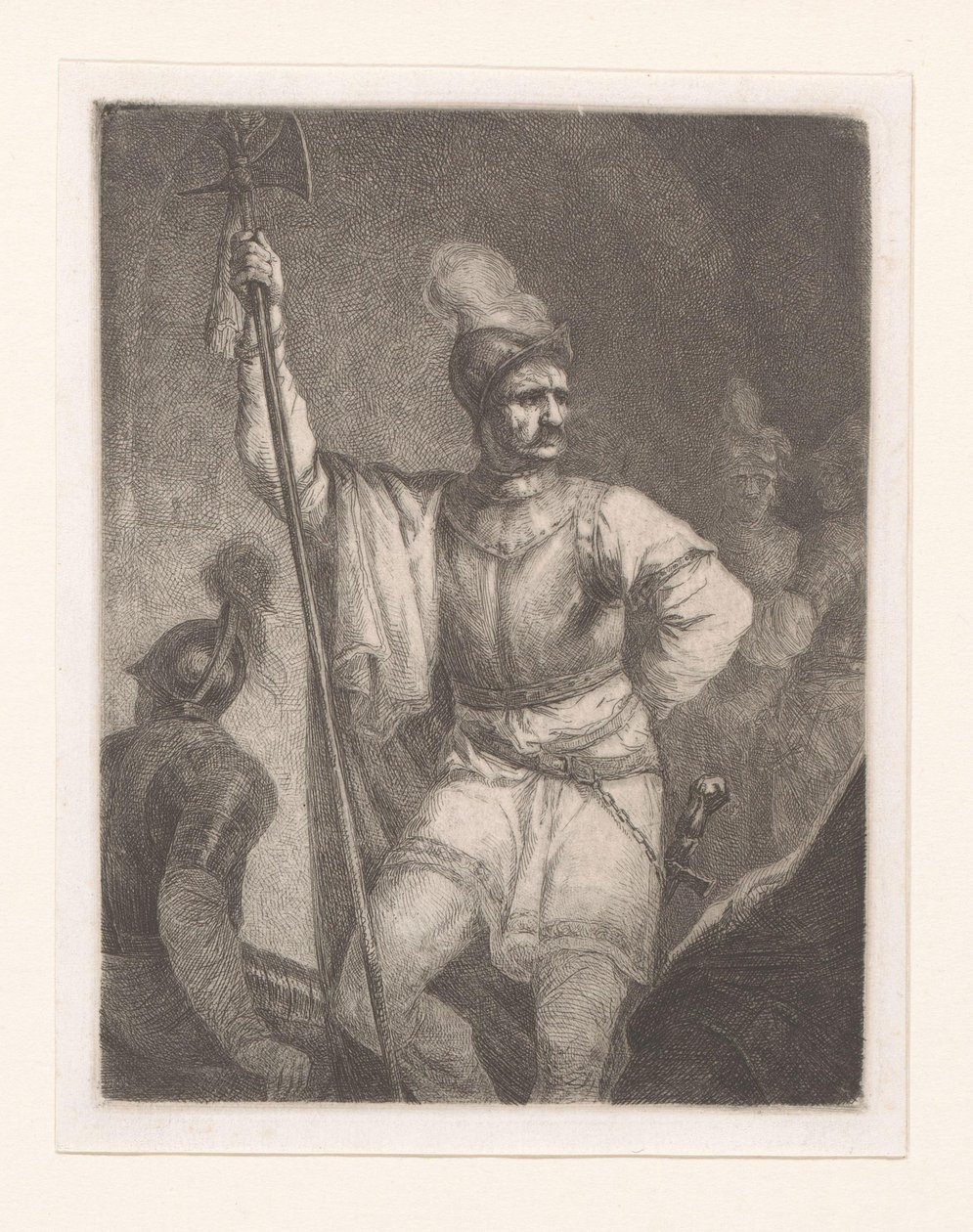 Soldado com alabarda e capacete
Catorze gravuras por Michał Płoński (título da série) de Michał Płoński