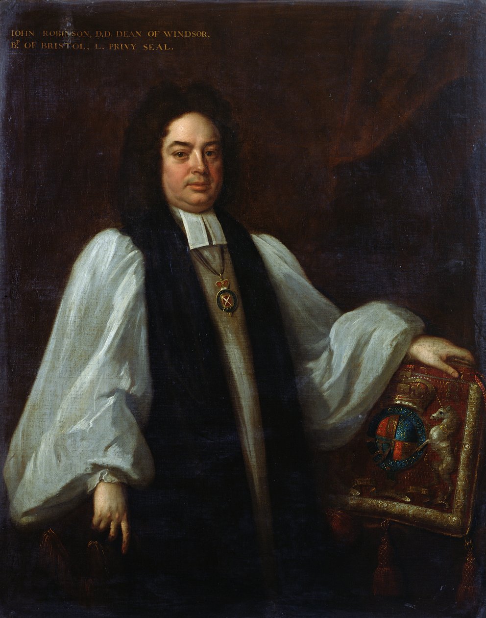 Retrato do Bispo John Robinson (1650-1723) c.1711 de Michael Dahl