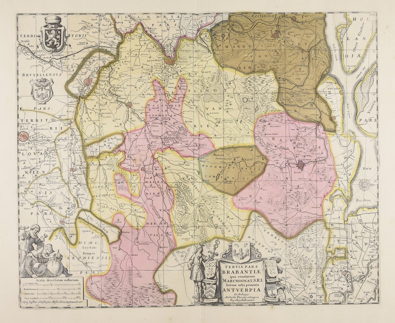 A terceira parte de Brabante, que inclui Marchionat. cidade SRI de Antuerpia primário - modelo da Michaelis Florenty um Langren de Michael Floris van Langren
