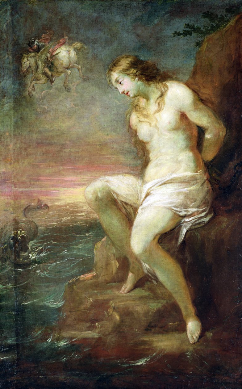 Perseu Salvando Andrômeda, c.1695 de Michael Leopold Willmann