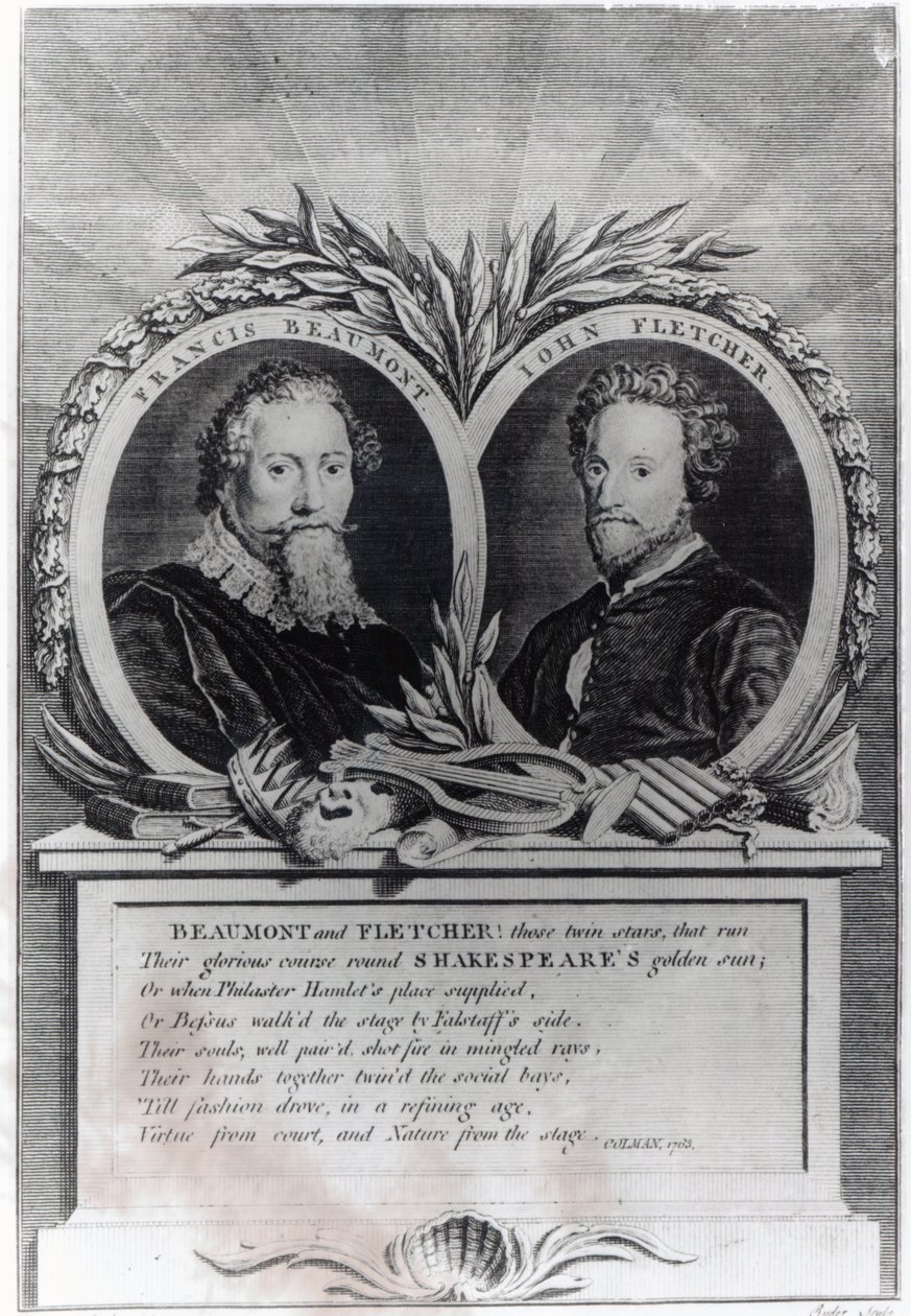 Francis Beaumont e John Fletcher, gravados por T. Ryder de Michael Rooker