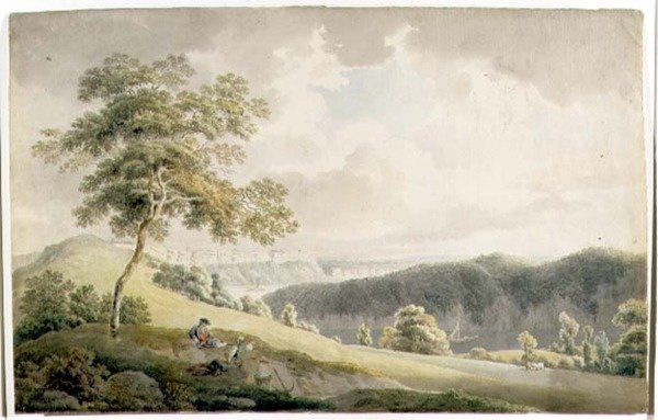 Wye Valley (aguarela sobre papel) de Michael Rooker