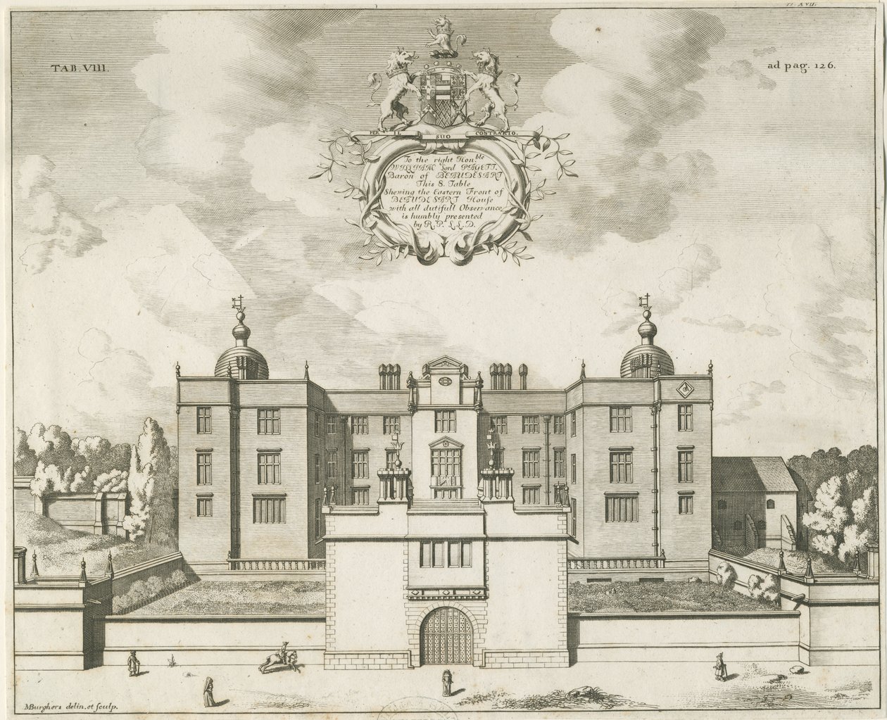 Beaudesert Hall and Park: gravura em placa de cobre, nd [1653-1686] de Michael Burghers
