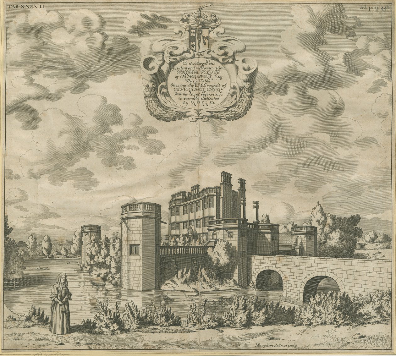 Castelo de Caverswall: gravação em chapa de cobre, nd [1653-1686] (imprimir) de Michael Burghers