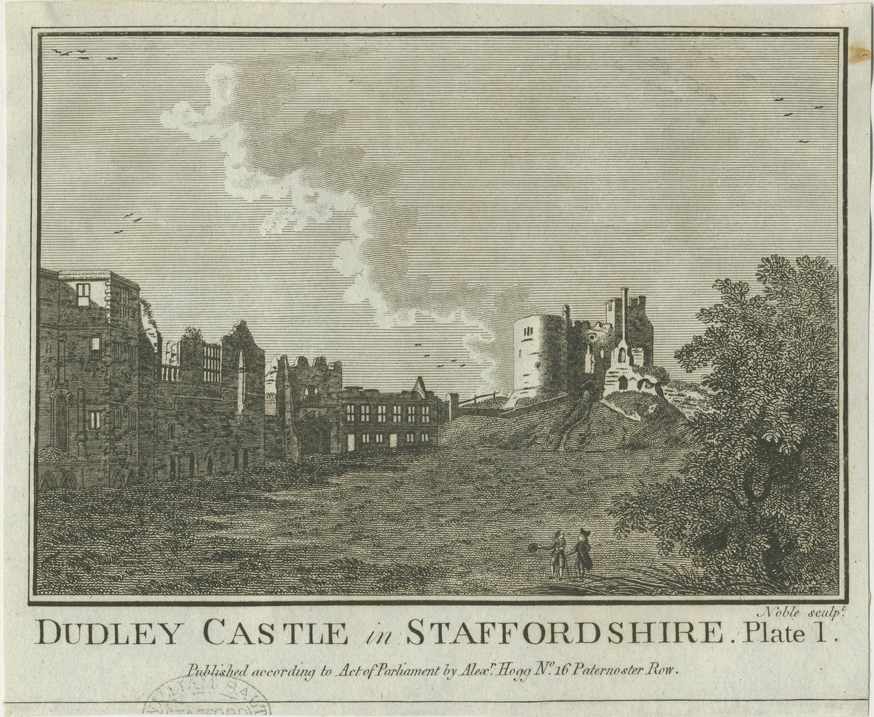 Dudley Castle: gravura em placa de cobre, nd [1653-1686] de Michael Burghers