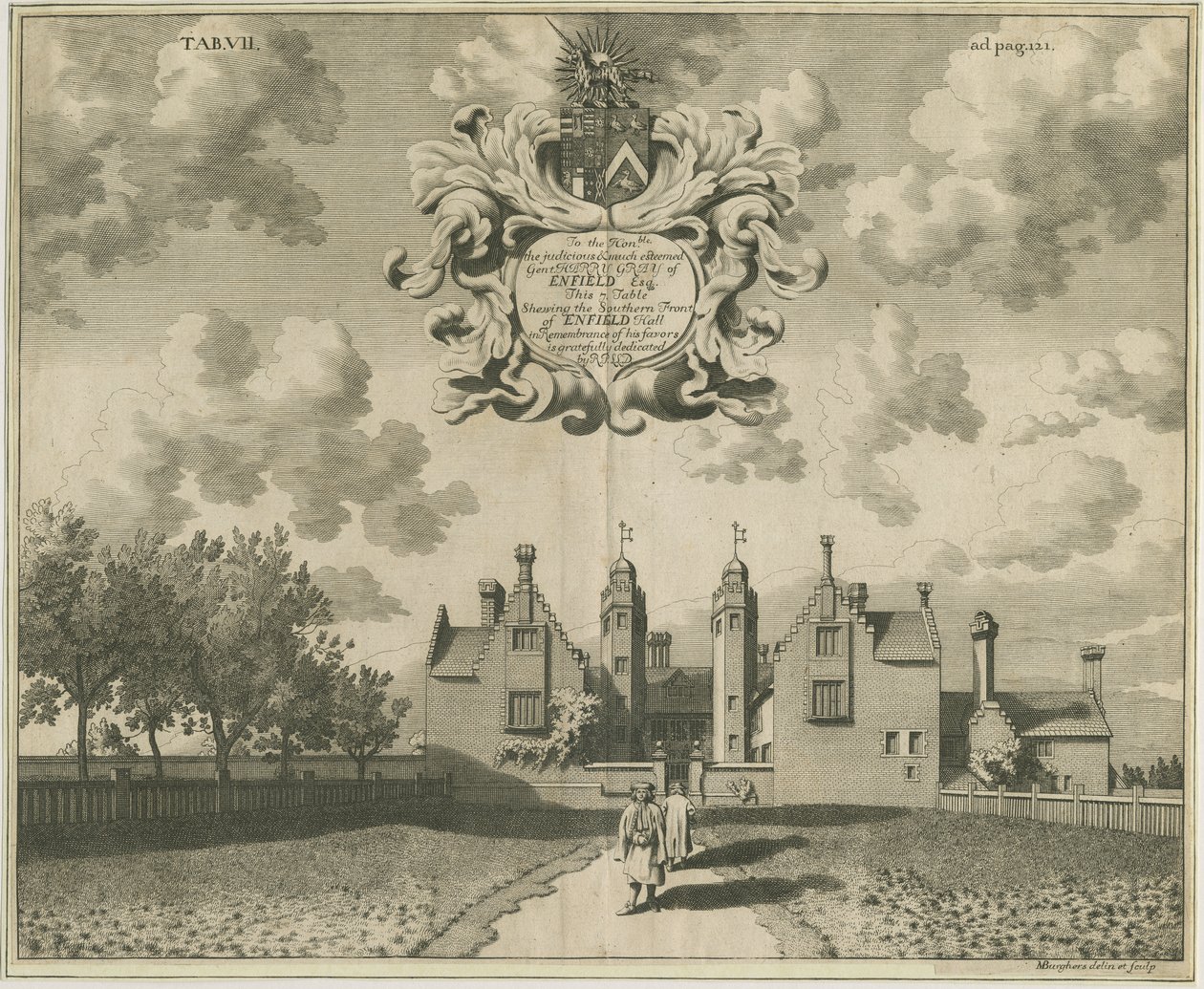 Enville Hall: gravura em placa de cobre, nd [1653-1686] de Michael Burghers
