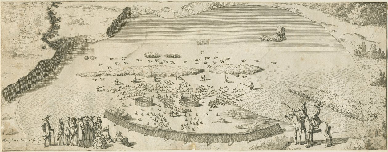 High Offley - Shebben Pool: gravura, nd [1653-1686] (imprimir) de Michael Burghers