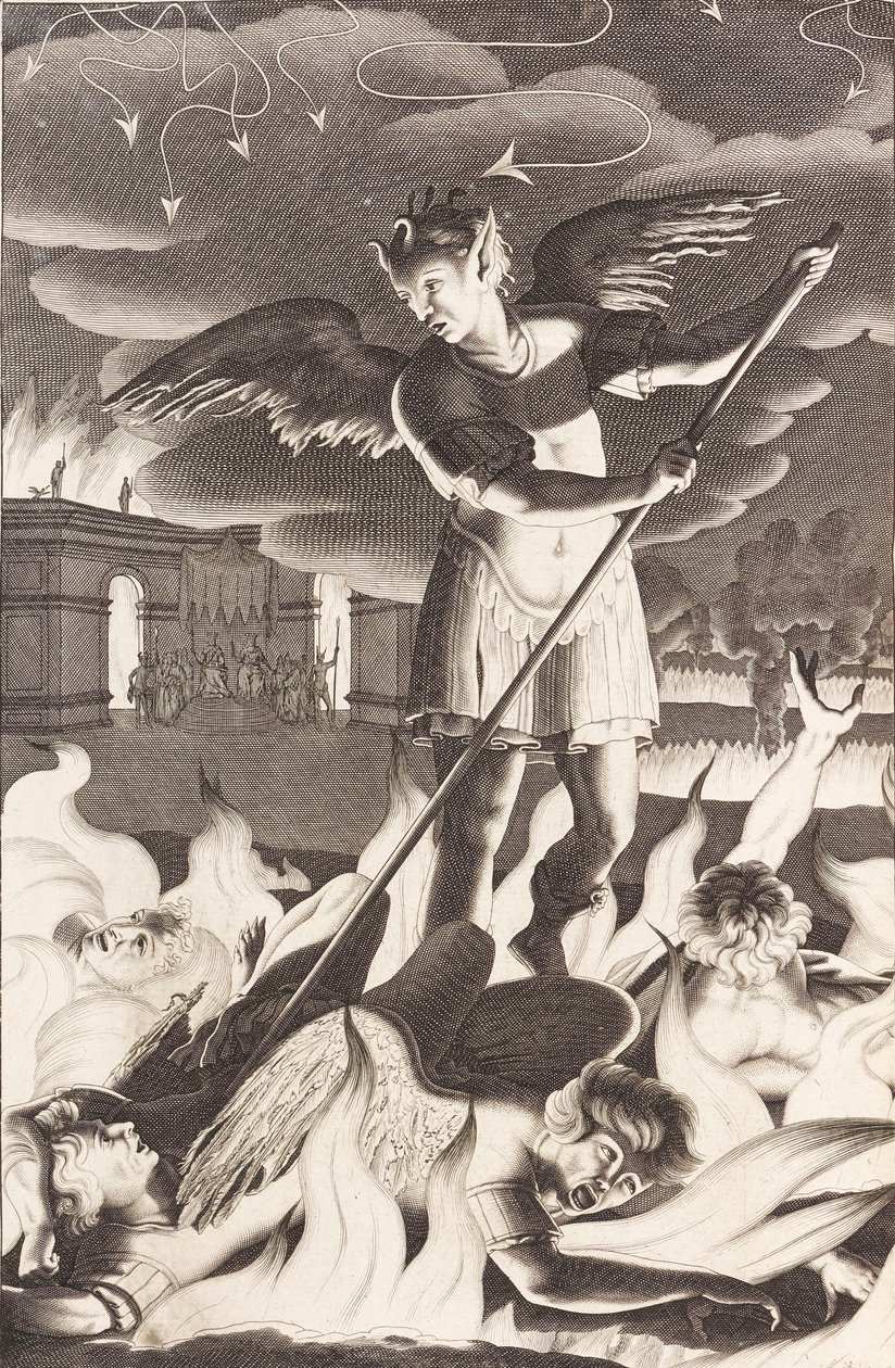 Ilustração para John Miltons Paradise Lost, 1688. de Michael Burghers