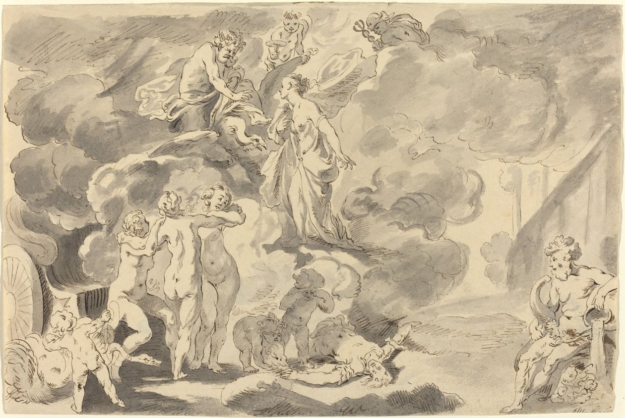 Morte de Faetonte de Michael Burghers after Johann Liss