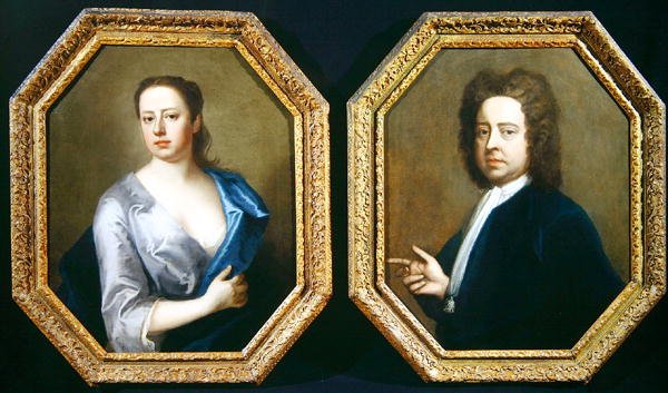 O Artista Hugh Howard (1675-1737) e sua Esposa, Thomasine Langston Howard de Michael Dahl