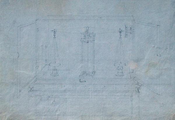 Balanço químico, do scrapbook (caneta e tinta sobre papel) de Michael Faraday de Michael Faraday