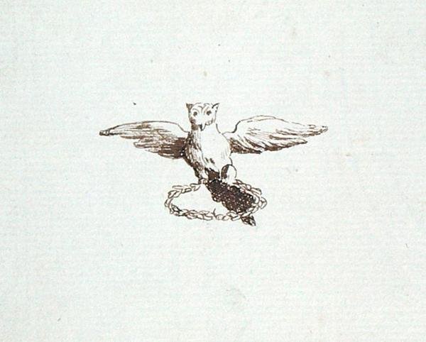 Desenho do livro de recortes de Michael Faraday (caneta e tinta sobre papel) de Michael Faraday