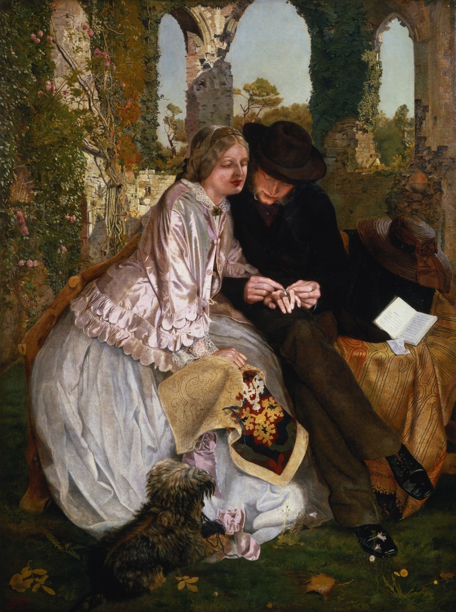A medida para o anel de casamento, 1855 de Michael Frederick Halliday