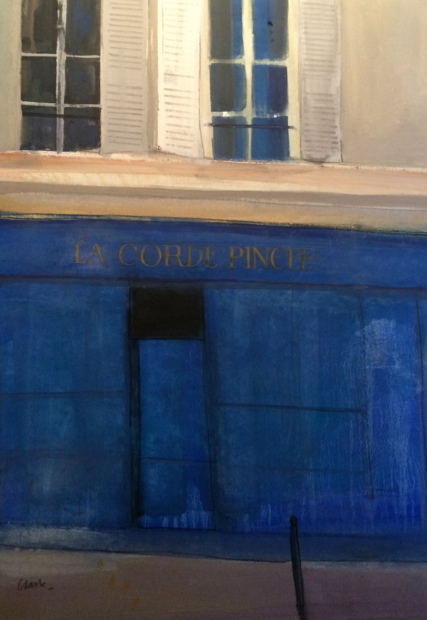 La Corde Pincée, 2015 (aguarela sobre papel) de Michael G. Clark