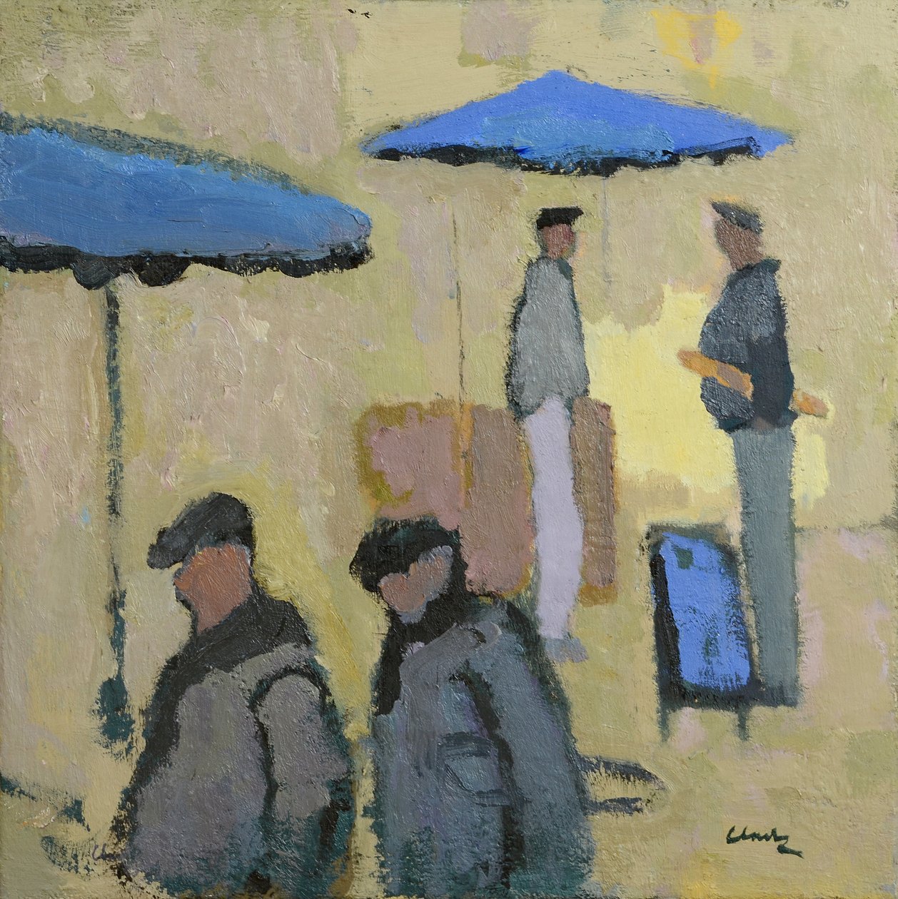 Terça-feira é dia de mercado, 2016 (óleo sobre linho) de Michael G. Clark