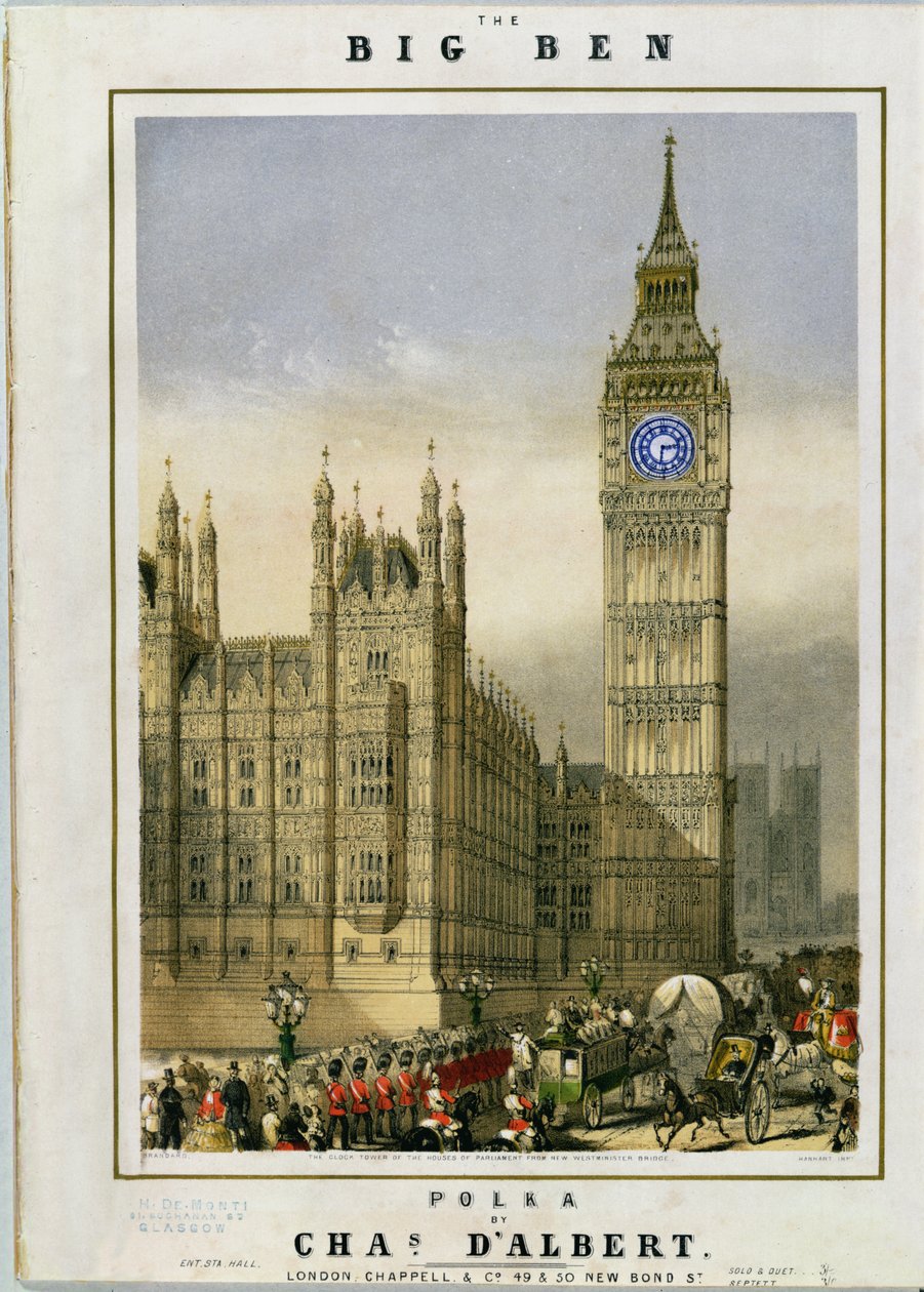 Big Ben Polka, pub de música. por Hanhart, c.1862 de Michael Hanhart