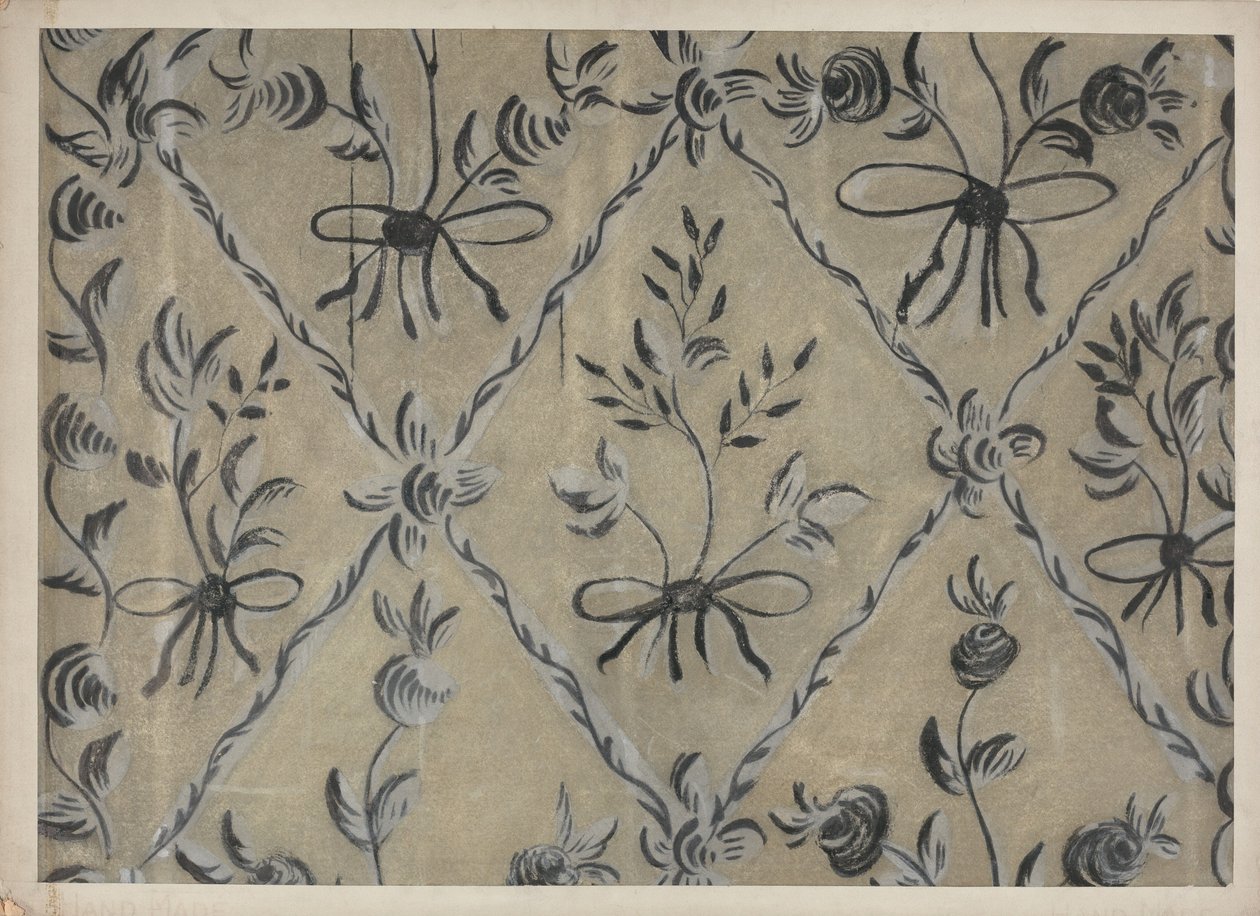 Muro decorado à mão livre, c. 1939. de Michael Lauretano