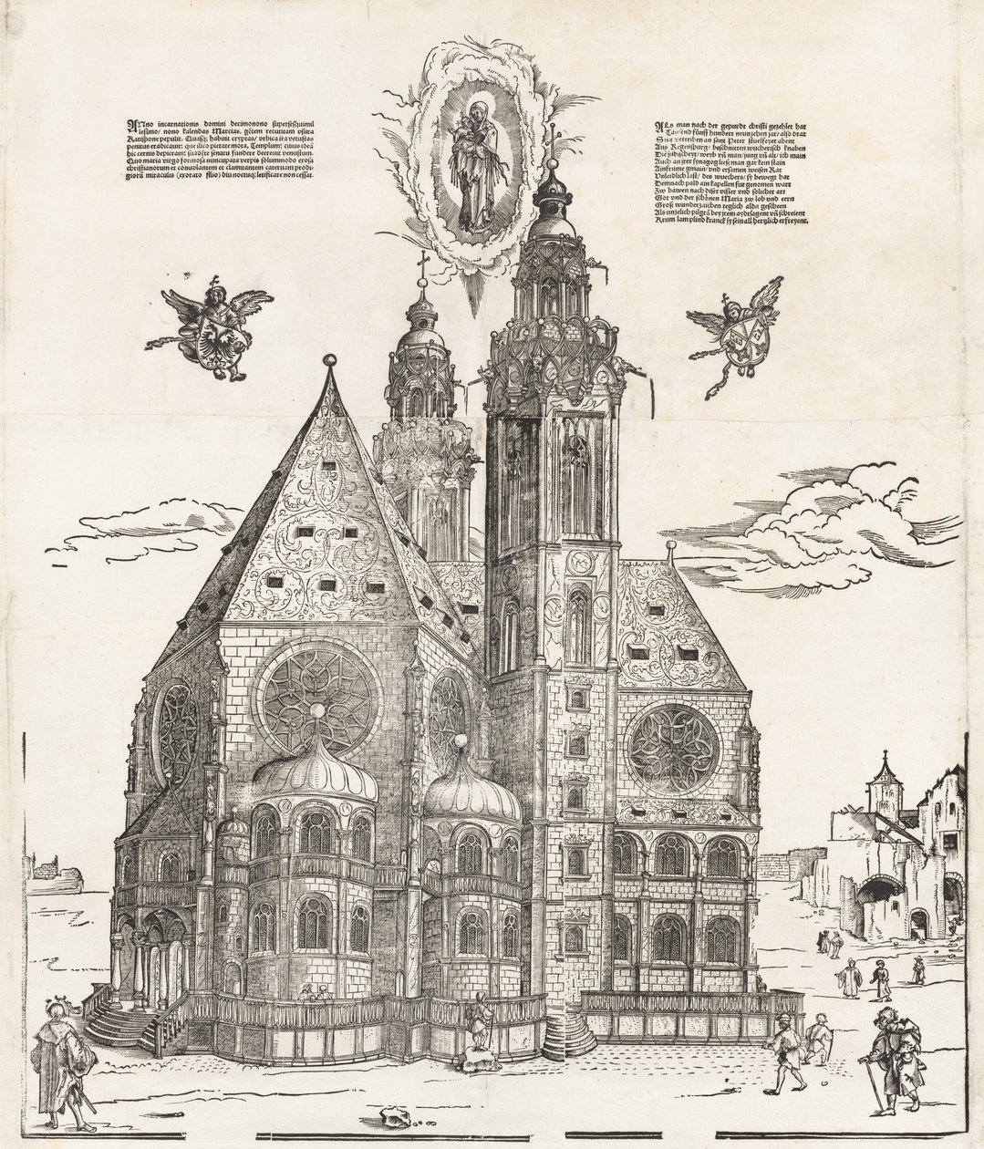 A Nova Igreja da Bela Virgem em Regensburg de Michael Ostendorfer