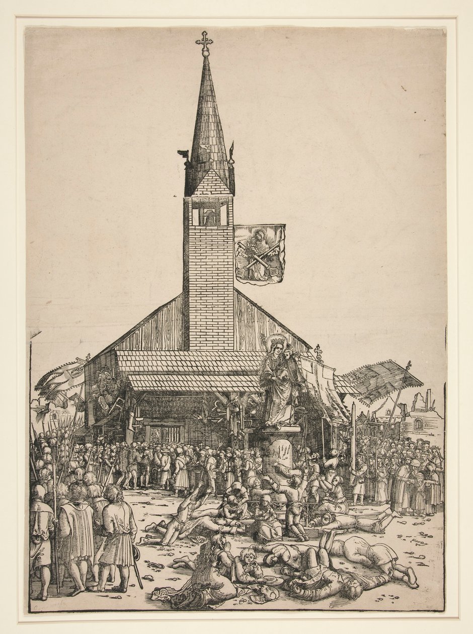 A Peregrinação à Igreja da Bela Virgem em Regensburg de Michael Ostendorfer