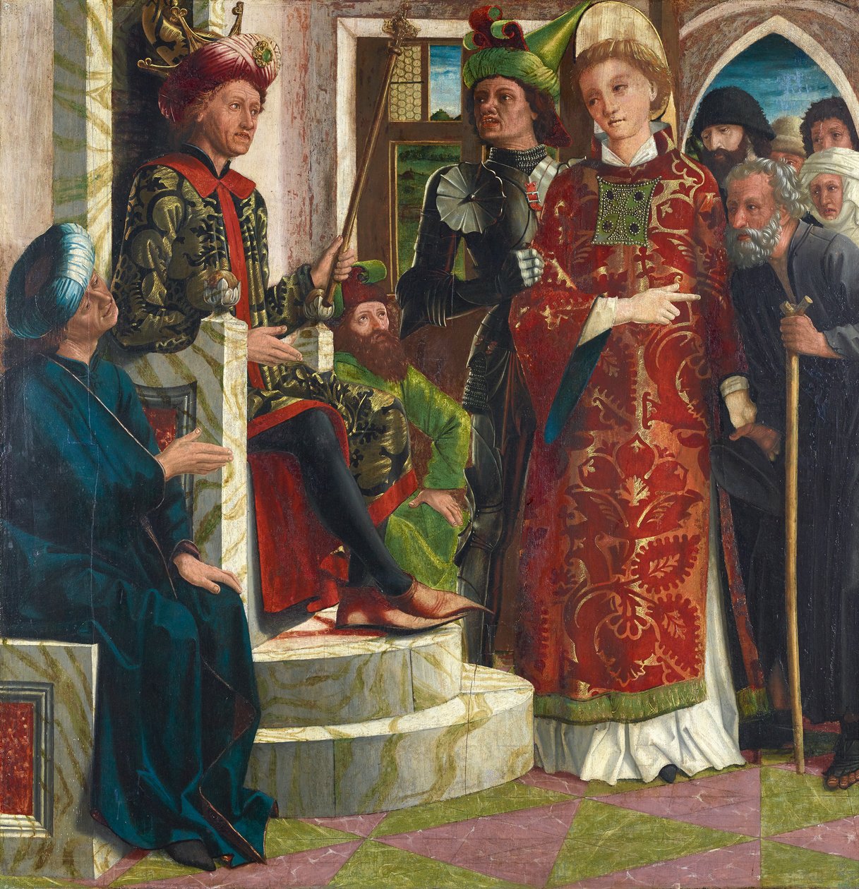 St. Laurentius antes do imperador de Michael Pacher