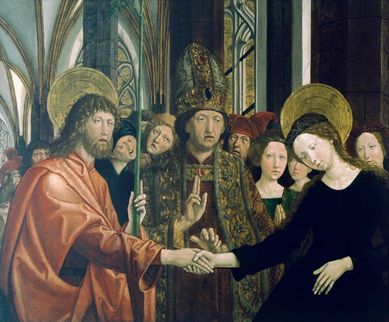 Casamento da Virgem de Michael Pacher