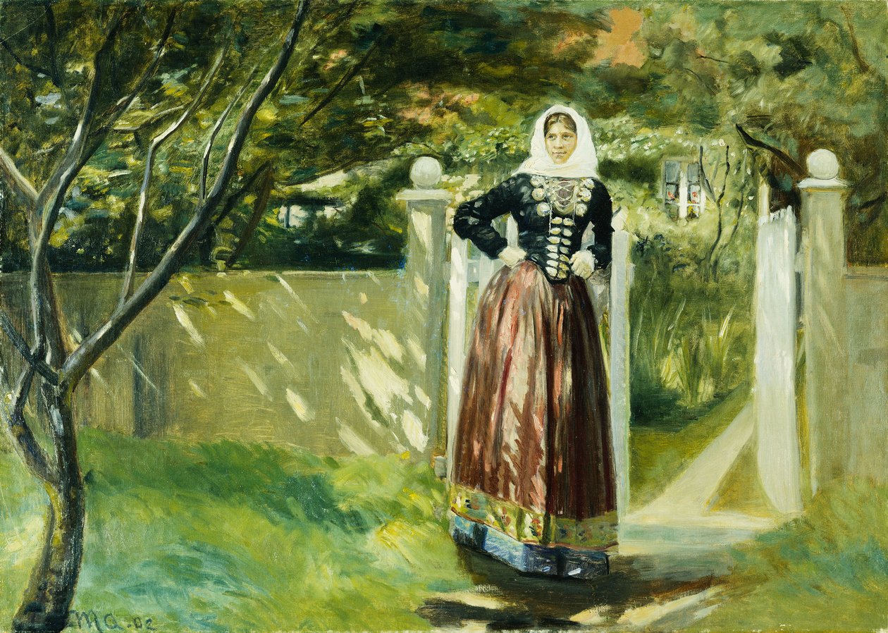 No portão do jardim, 1902 de Michael Peter Ancher