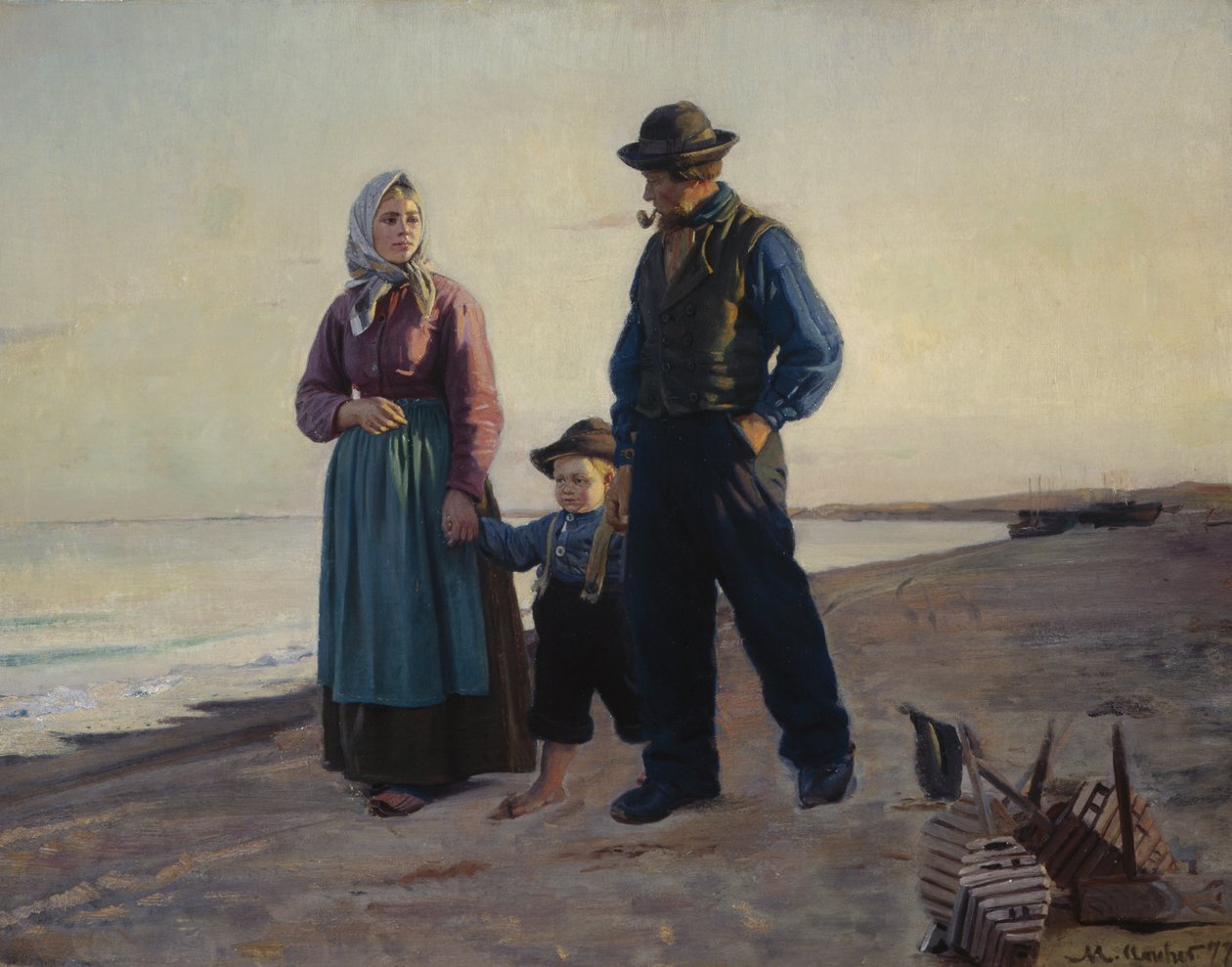 Na praia de Michael Peter Ancher