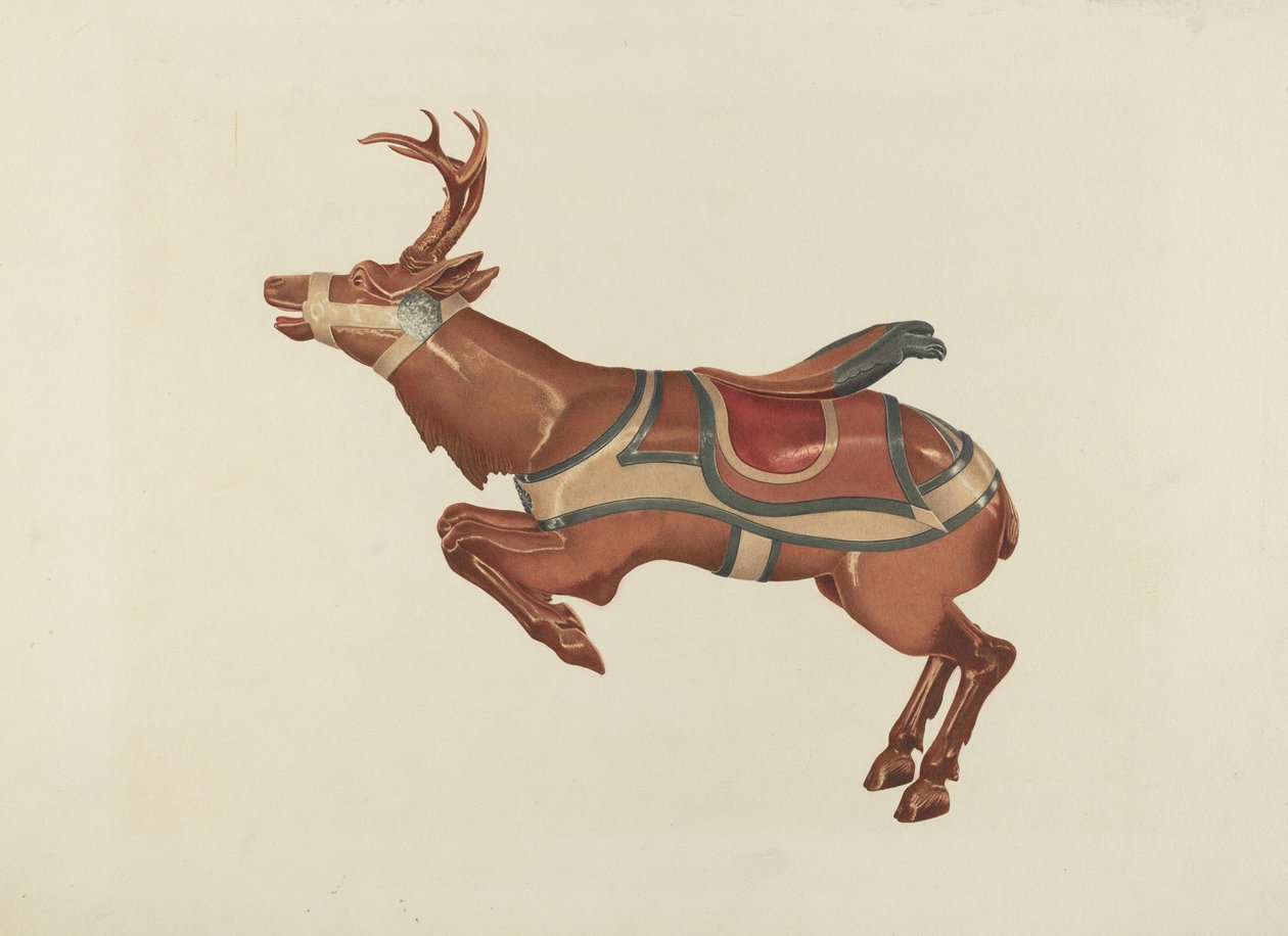 Carrossel Reindeer, c. 1939. de Michael Riccitelli