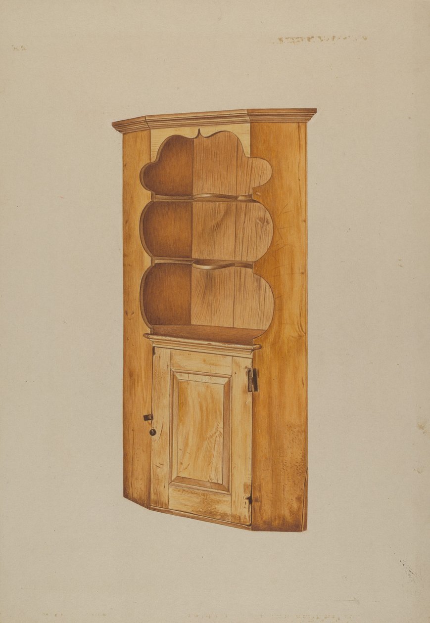 Corner Cupboard, c. 1938. de Michael Riccitelli