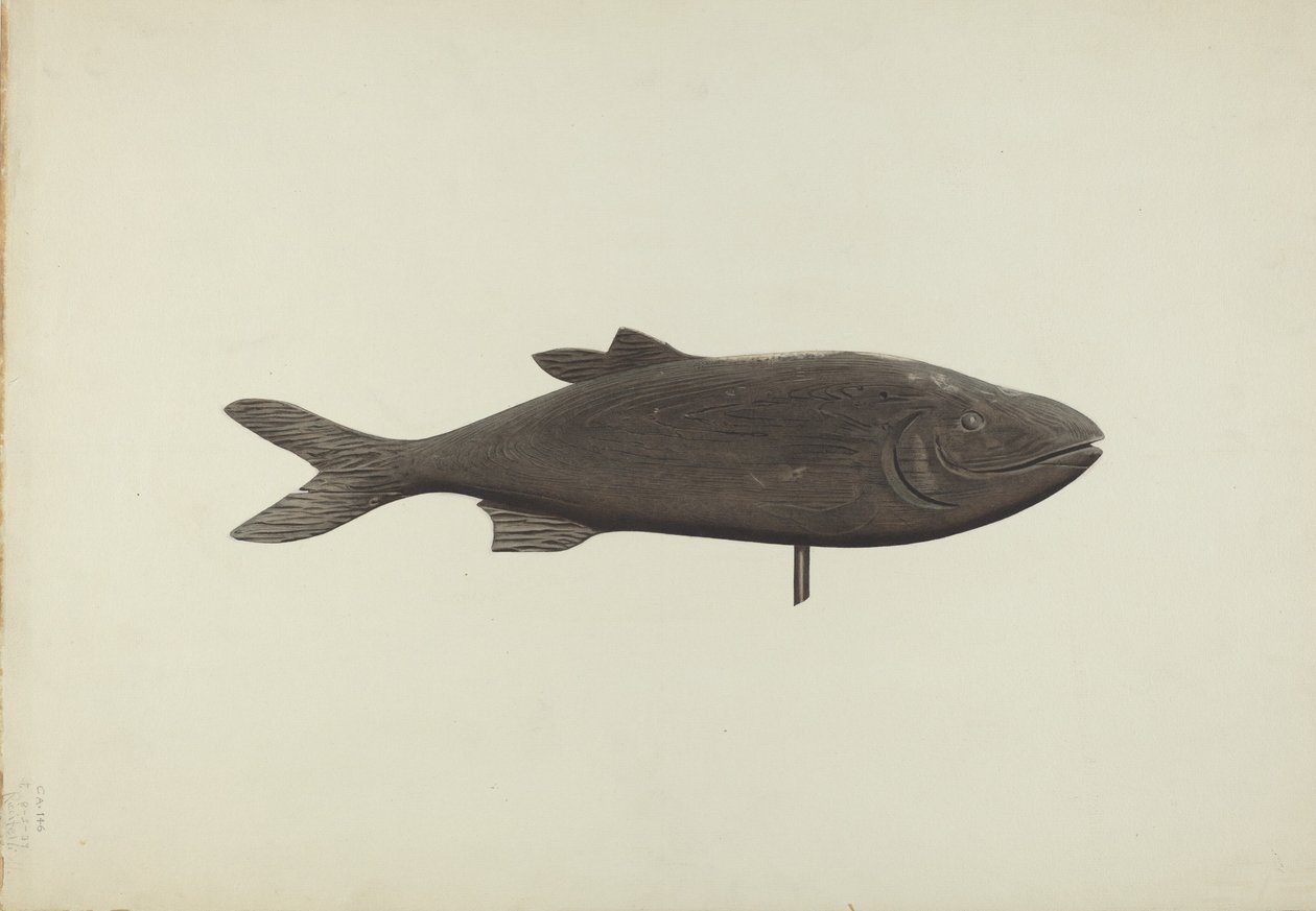 Fish Weather Vane, c. 1939. de Michael Riccitelli