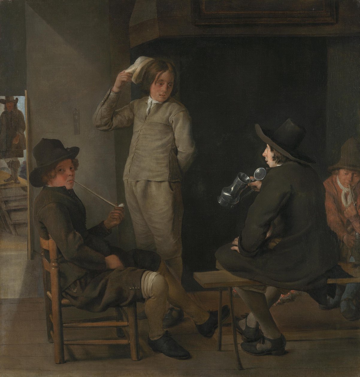 Uma sala de estalagem de Michael Sweerts