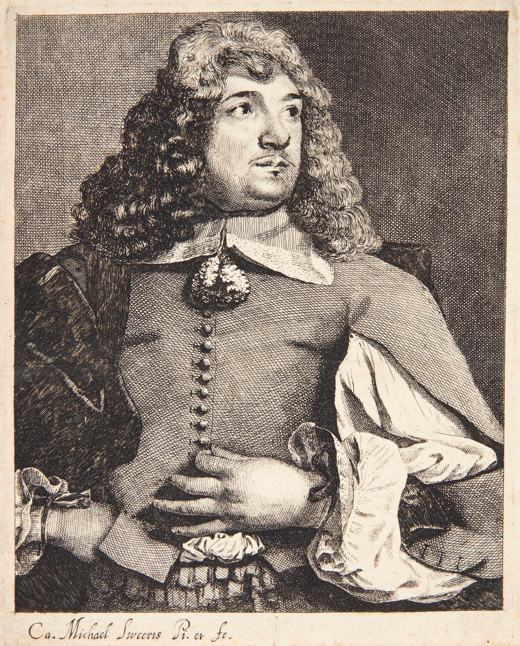 Retrato de um homem de pé de Michael Sweerts