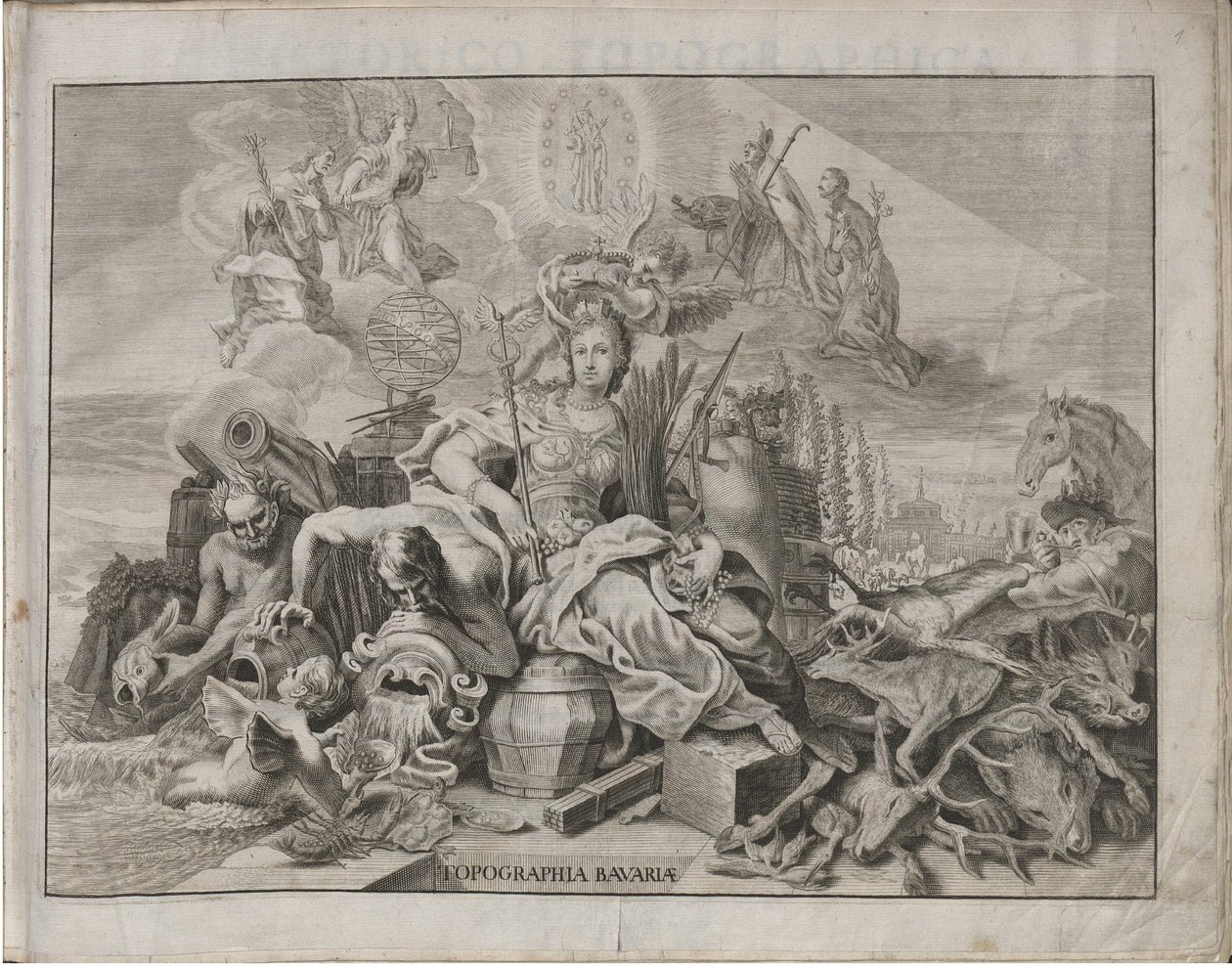 Alemão: Historico-Topographica Descriptio. Ou seja: Descrição, deß Churfürsten- und Hertzogthums Ober- und Nidern Bayrn : Welches In vier Theilter oder Renntämbter, Als Oberlandts München und Burgkhausen, Unterlandts aber in Landshuet und Straubing abgett de Michael Wening