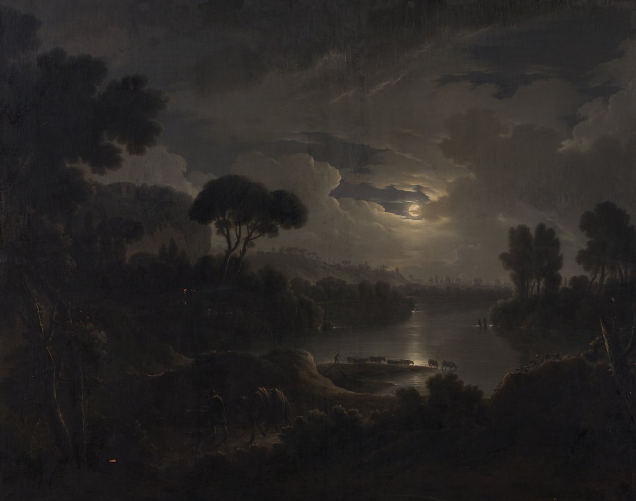 Paisagem ideal italiana à noite de Michael Wutky