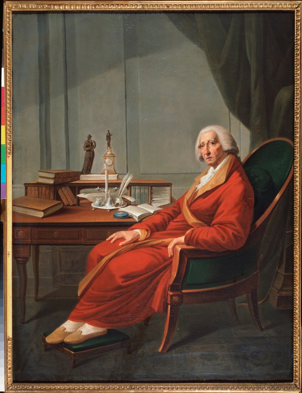 Portrait du chancelier imperial de Russie le comte Ivan Osterman (1725-1811) (retrato do Chanceler Imperial da Rússia Conde Ivan Osterman) - Peinture de Michail Fyodorovich Volnov (1759-1826), huile sur toile de Michail Fyodorovich Voinov
