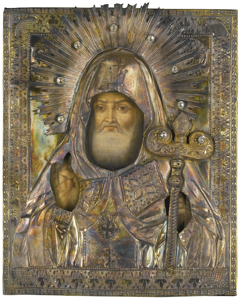 Santo Mitrofan de Voronezh, 1835 de Michail Vasilyevich Borodulin