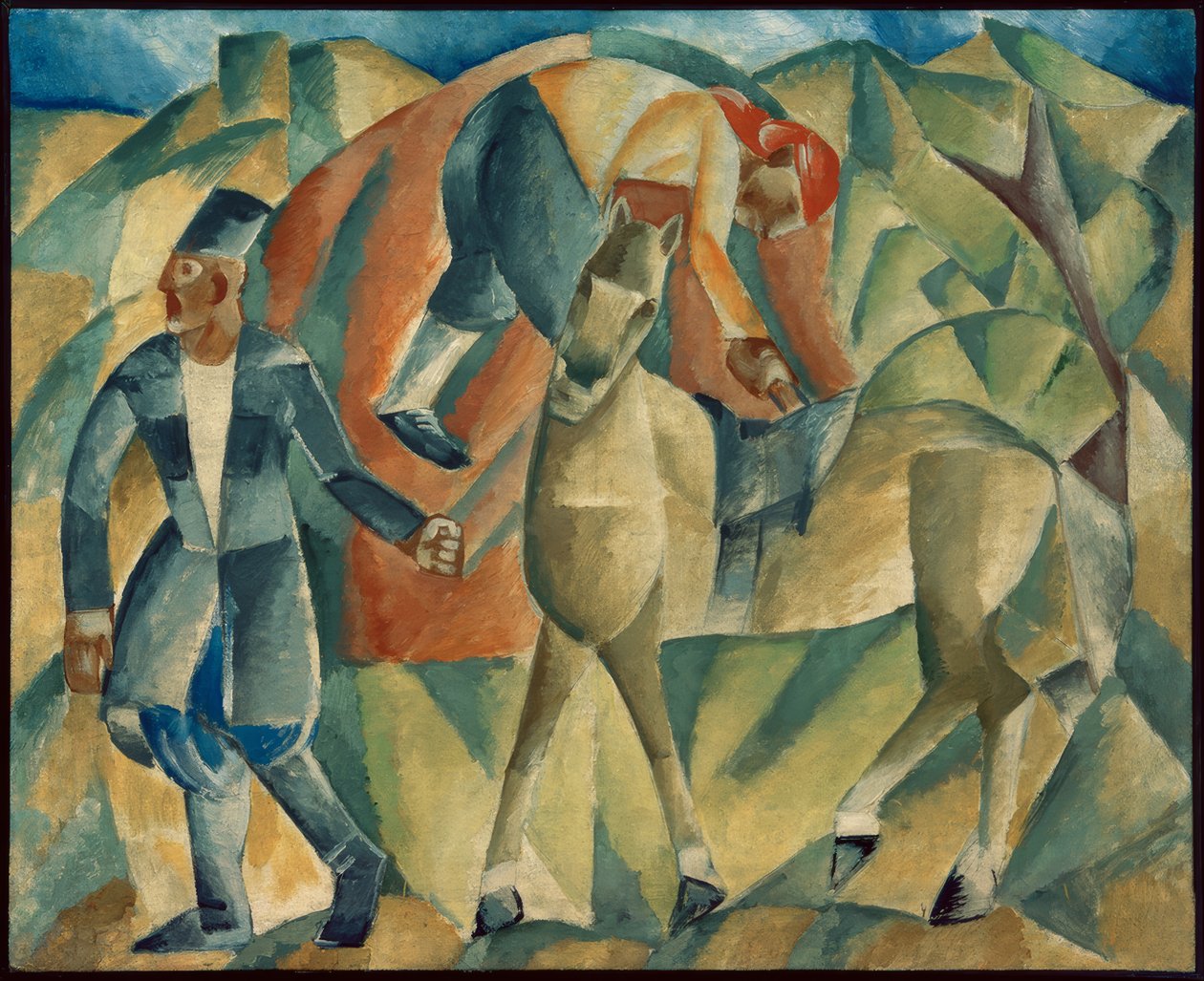 Homem com cavalo de Michail Wassiljewitsch le Dantju