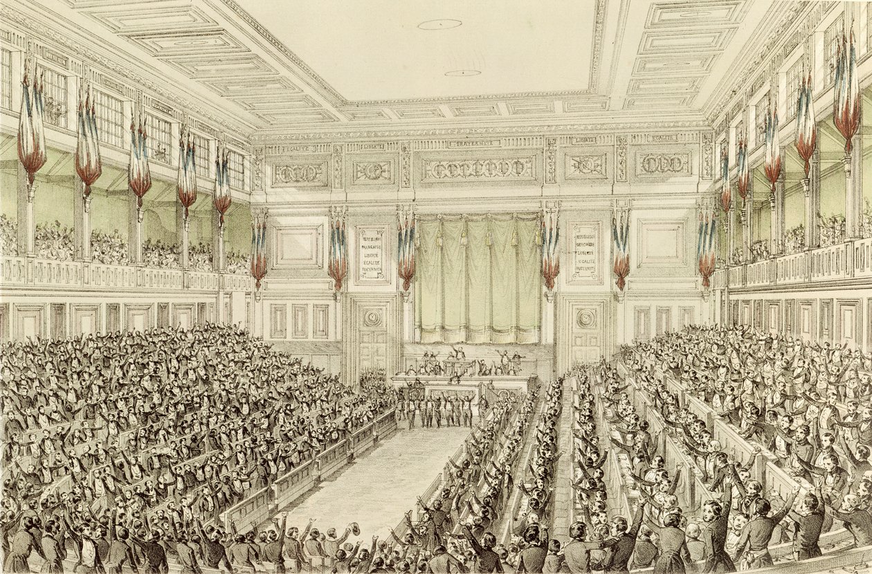 Primeira Reunião da Assembleia Nacional, 4 de maio de 1848 de Michel C. and Gaildrau, Jules Fichot