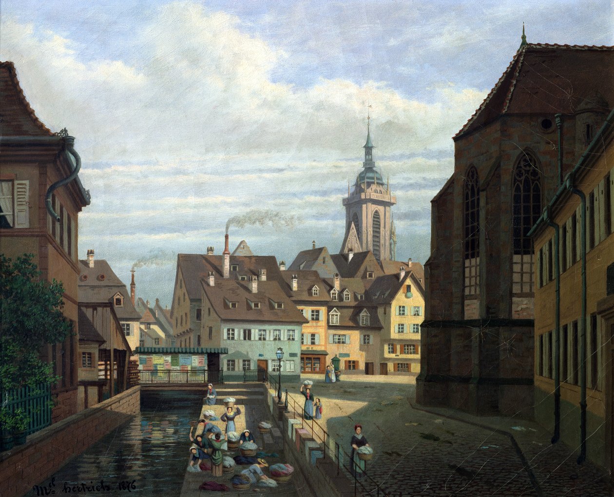 Praça dos Dominicanos, Colmar, 1876 de Michel Hertrich