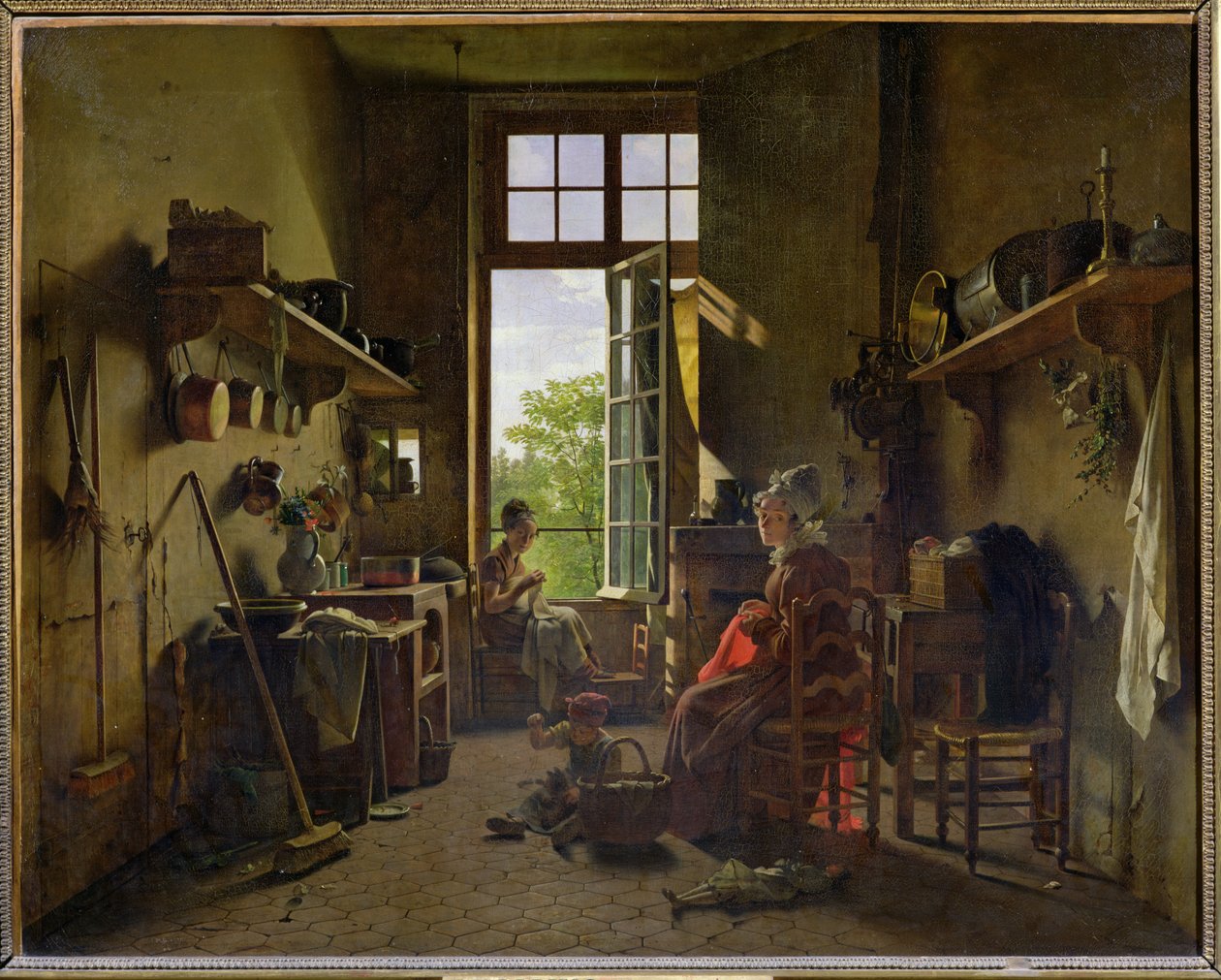 Interior de uma cozinha, 1815 de Michel Martin Drolling