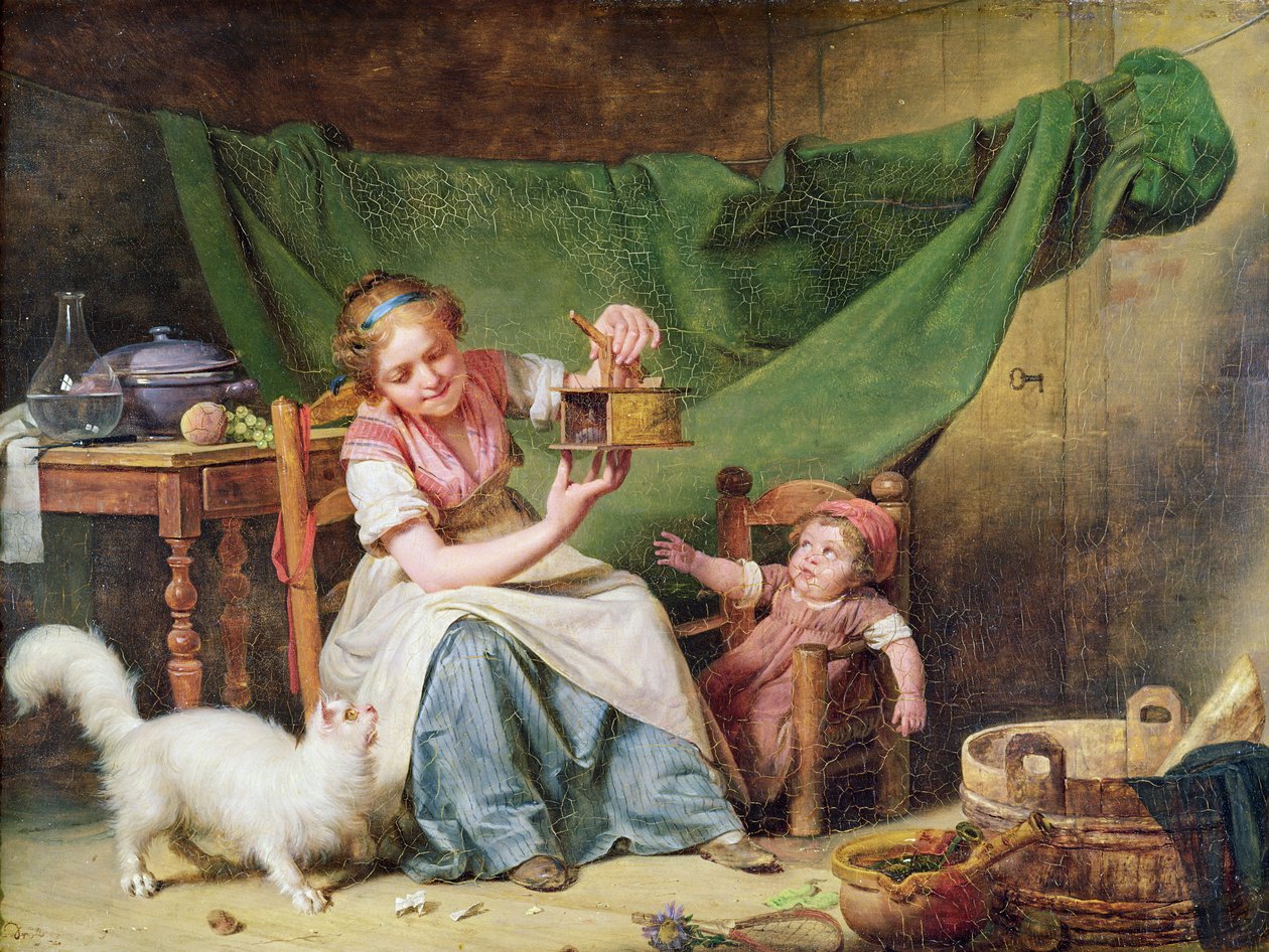 A mulher e o rato, c.1798 de Michel Martin Drolling