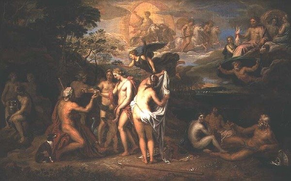 O Julgamento de Paris (óleo sobre tela) de Michel (attr. to) Corneille