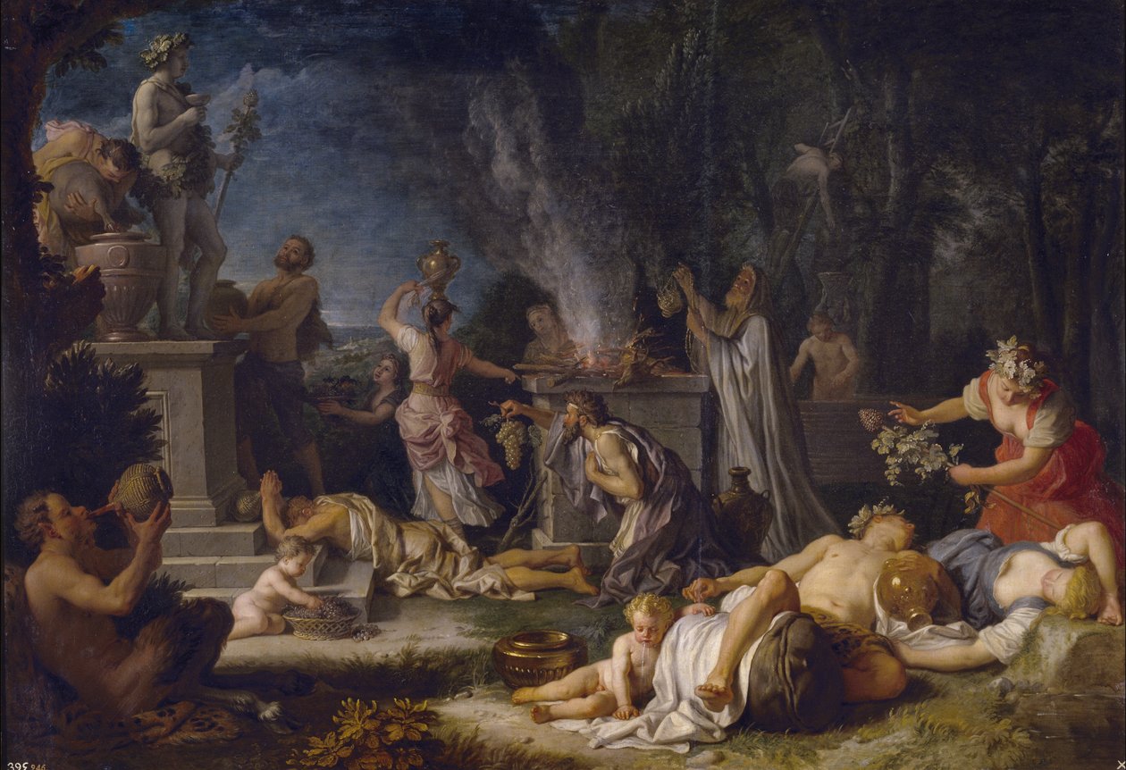 A oferta a Baco, 1720 de Michel Ange Houasse