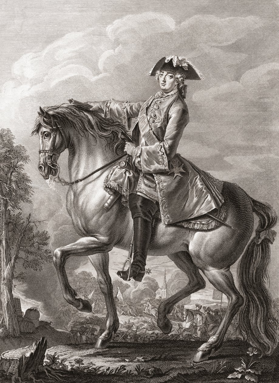 Rei Luís XV da França, retrato equestre. de Michel Aubert