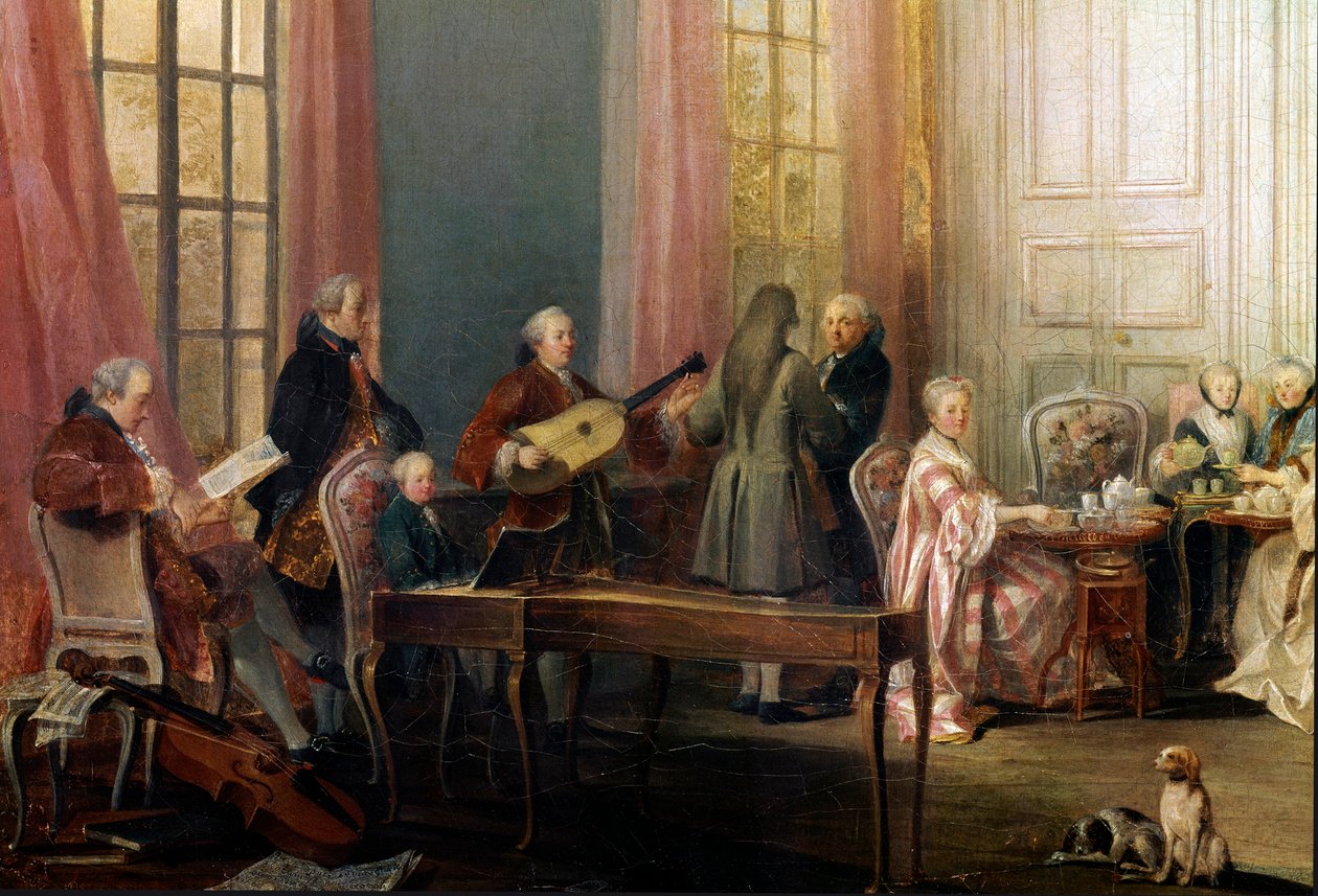 Os ingleses foram servidos no Salon des Quatre-Glaces de Michel Barthelemy Ollivier or Olivier