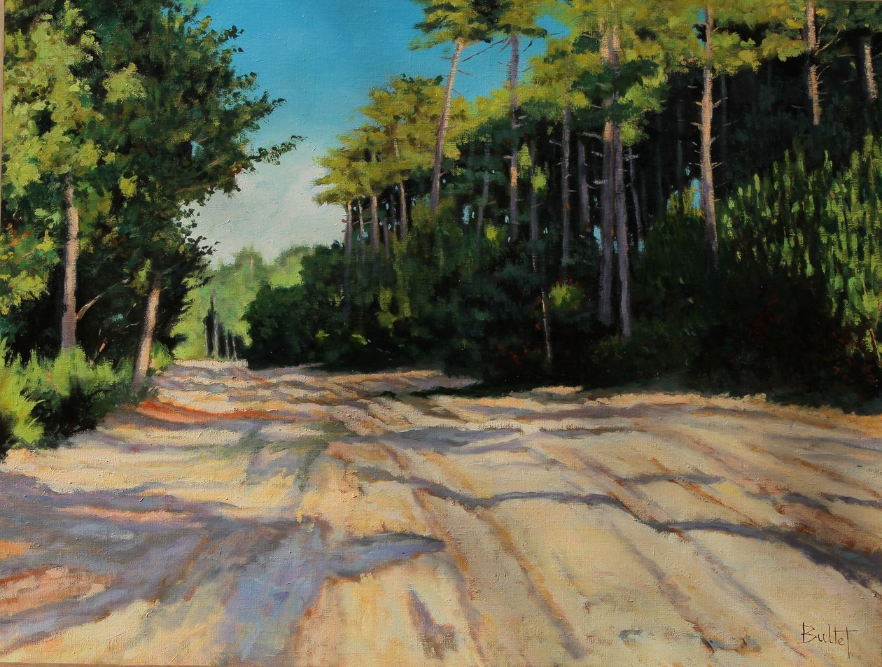 chemin de gironde (pintura a óleo) de Michel Bultet